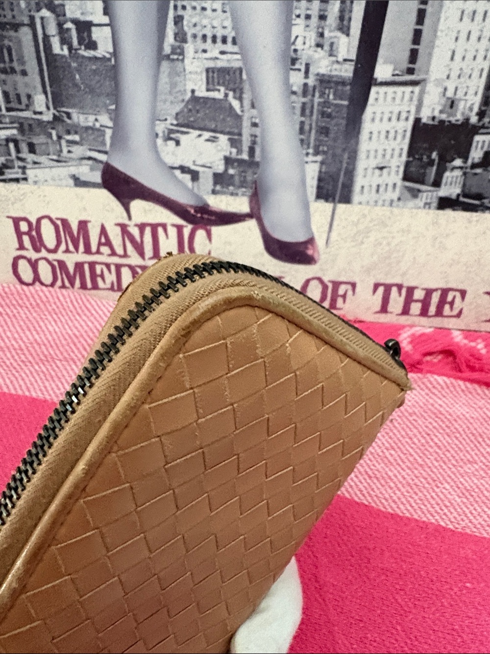 Bottega Veneta Tan Woven Leather Zip-Around Wallet - Picture 9 of 16
